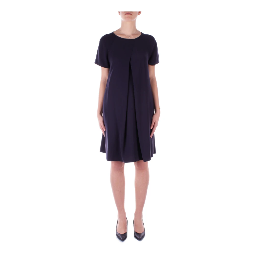 Emporio Armani Blauwe Jurk met Rits Achteraan Blue Dames