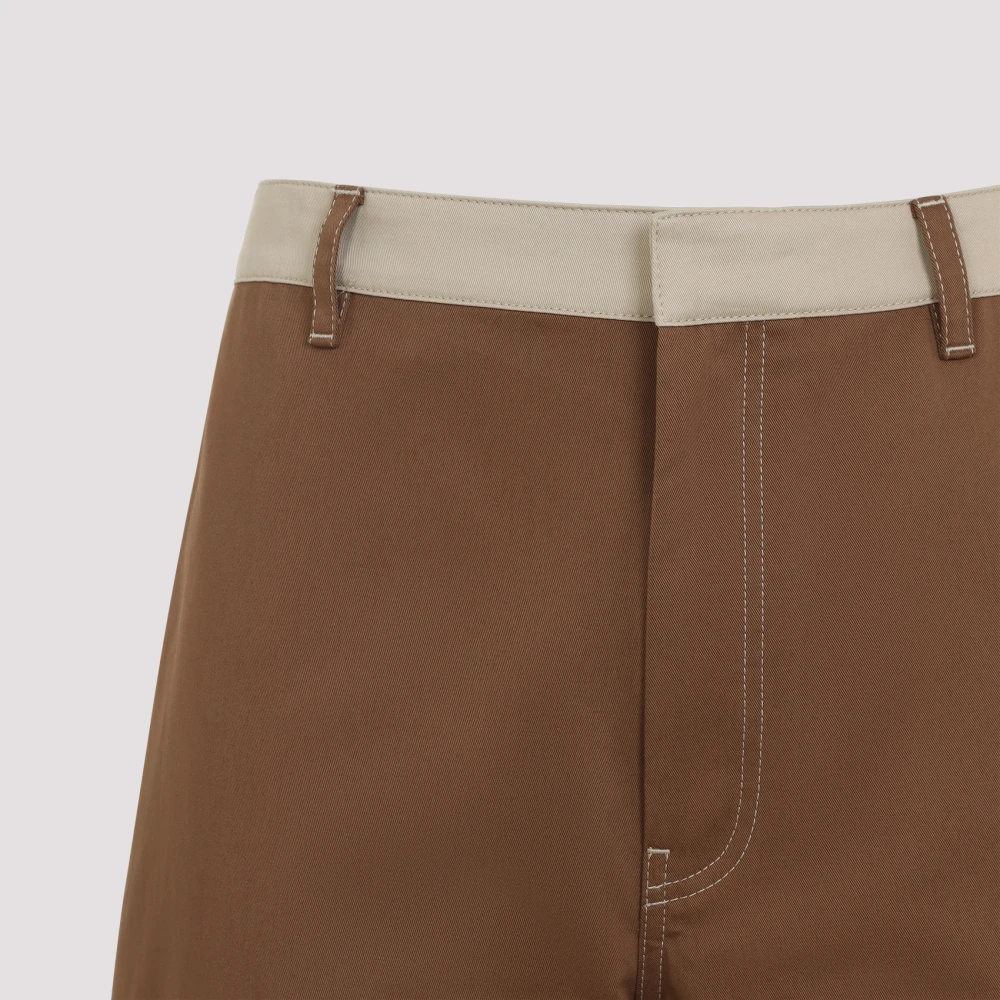 Off White Bruine Katoenen Broek Stijlvol Brown Heren