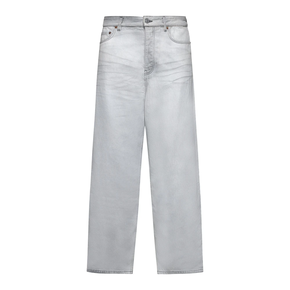 Balenciaga Platinum Grey Waterdichte Baggy Jeans Gray Heren