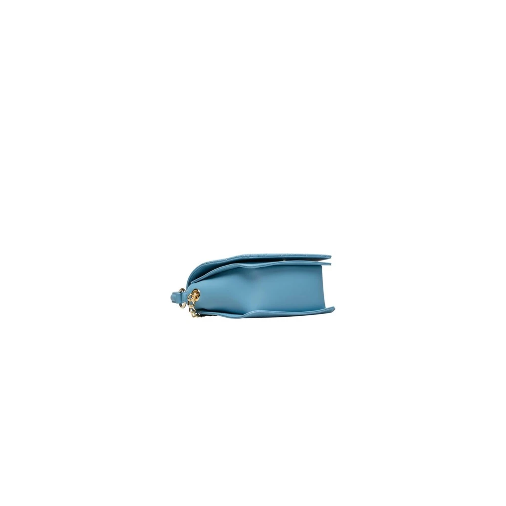 Love Moschino Blauwe Polyethyleen Handtas met Gouden Details Blue Dames