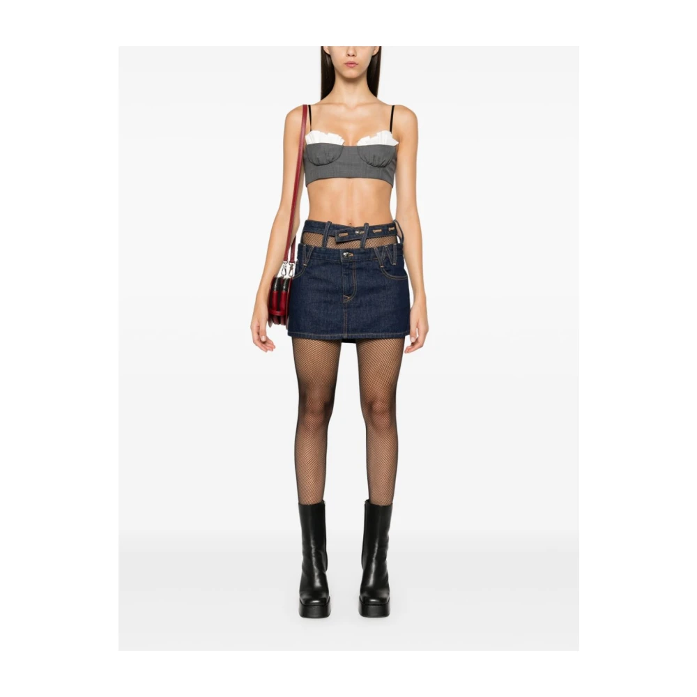 Vivienne Westwood Blauwe Denim Rok met Contraststiksels Blue Dames