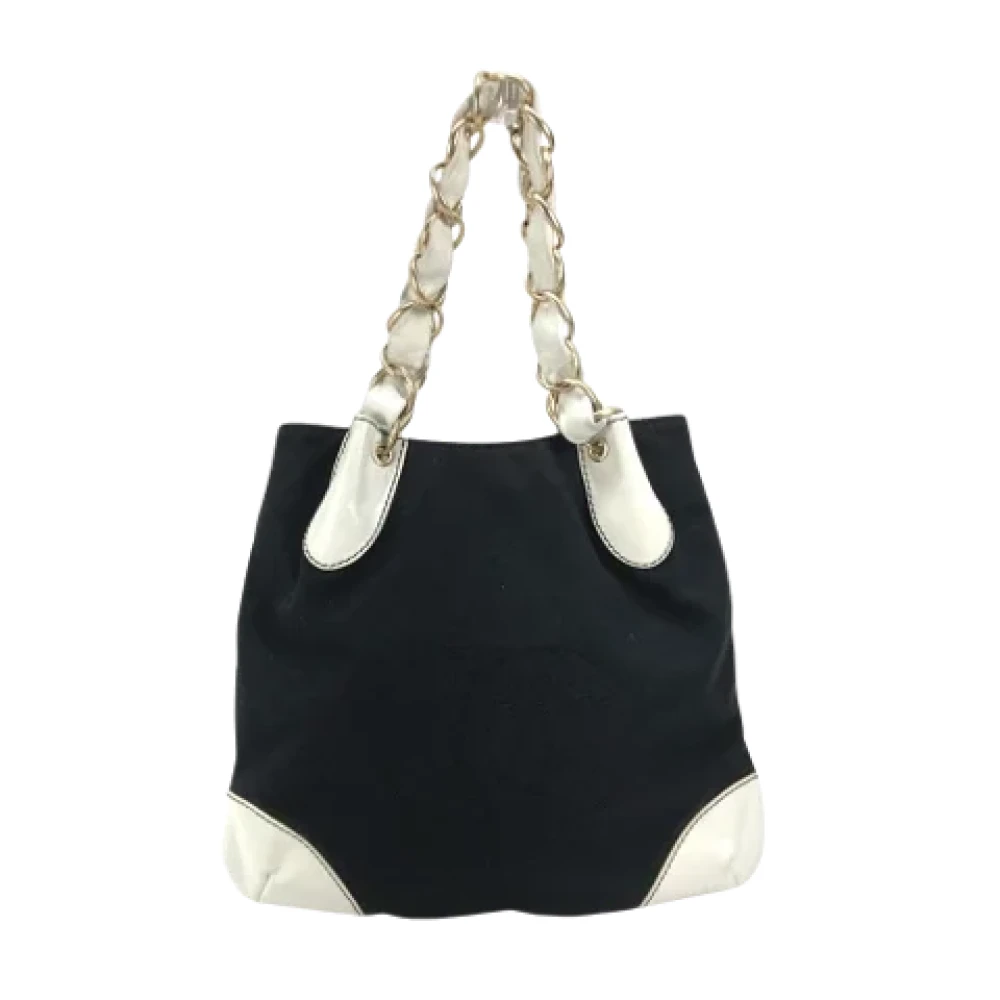 Chanel Vintage Pre-owned Canvas chanel-bags Black Dames