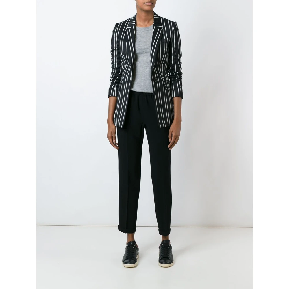 Alberto Biani Zwarte Color Block Rechte Broek Black Dames