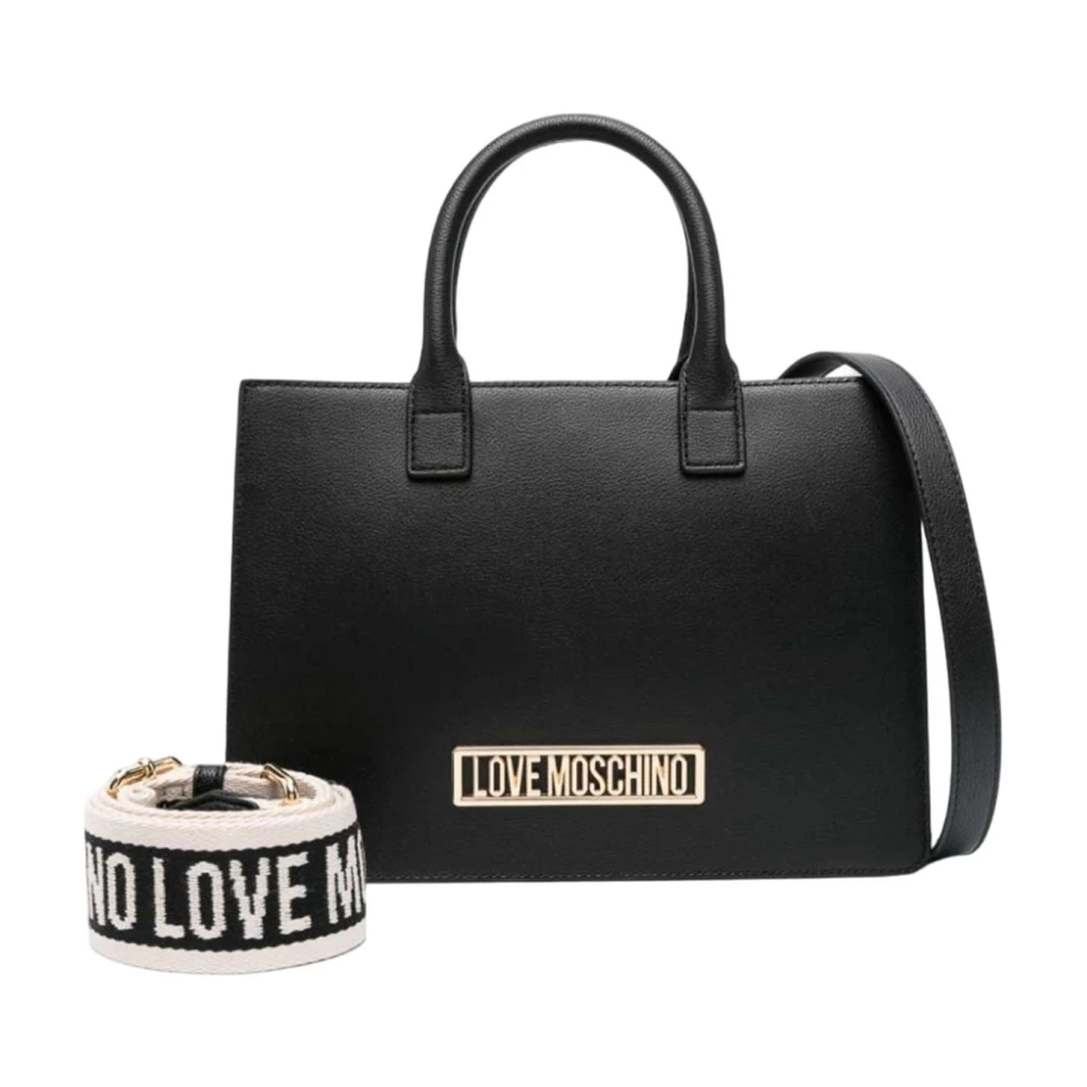 Love Moschino Crossbody bags Natural Schwarze Handtasche JC4146PP in zwart