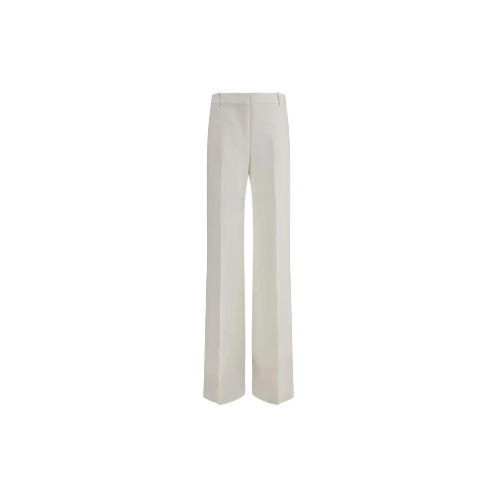 Ermanno Scervino Women's White Wide Trousers, Xs, Palazzo Trousers In Lightweight Viscose Fabric