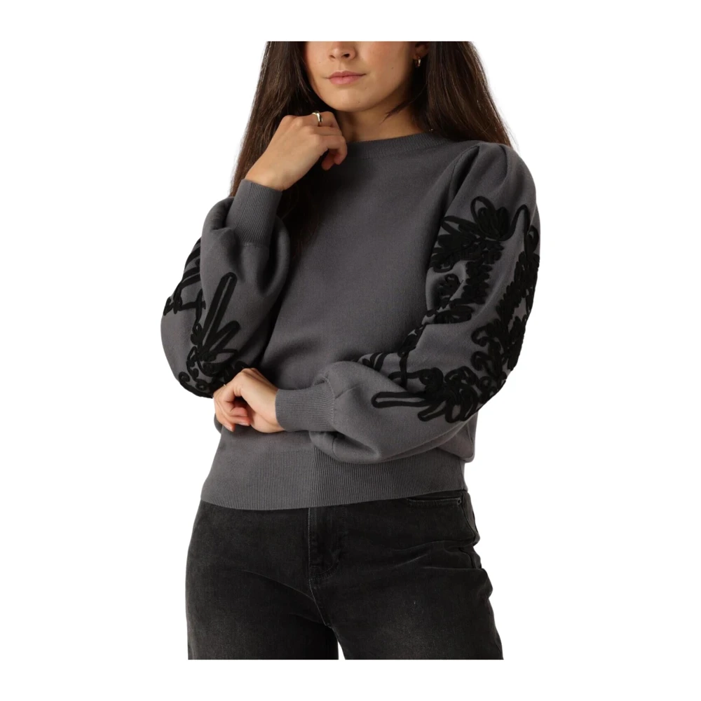 Object Grijze Gebreide Pullover voor Vrouwen Gray Dames