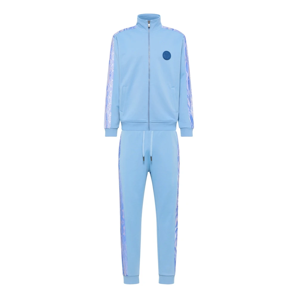 Carlo colucci Veelzijdig Tracksuit Set met Uniek Badge Blue Heren