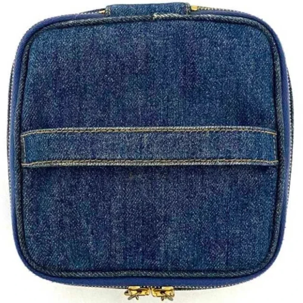 Chanel Vintage Pre-owned Denim chanel-bags Blue Dames