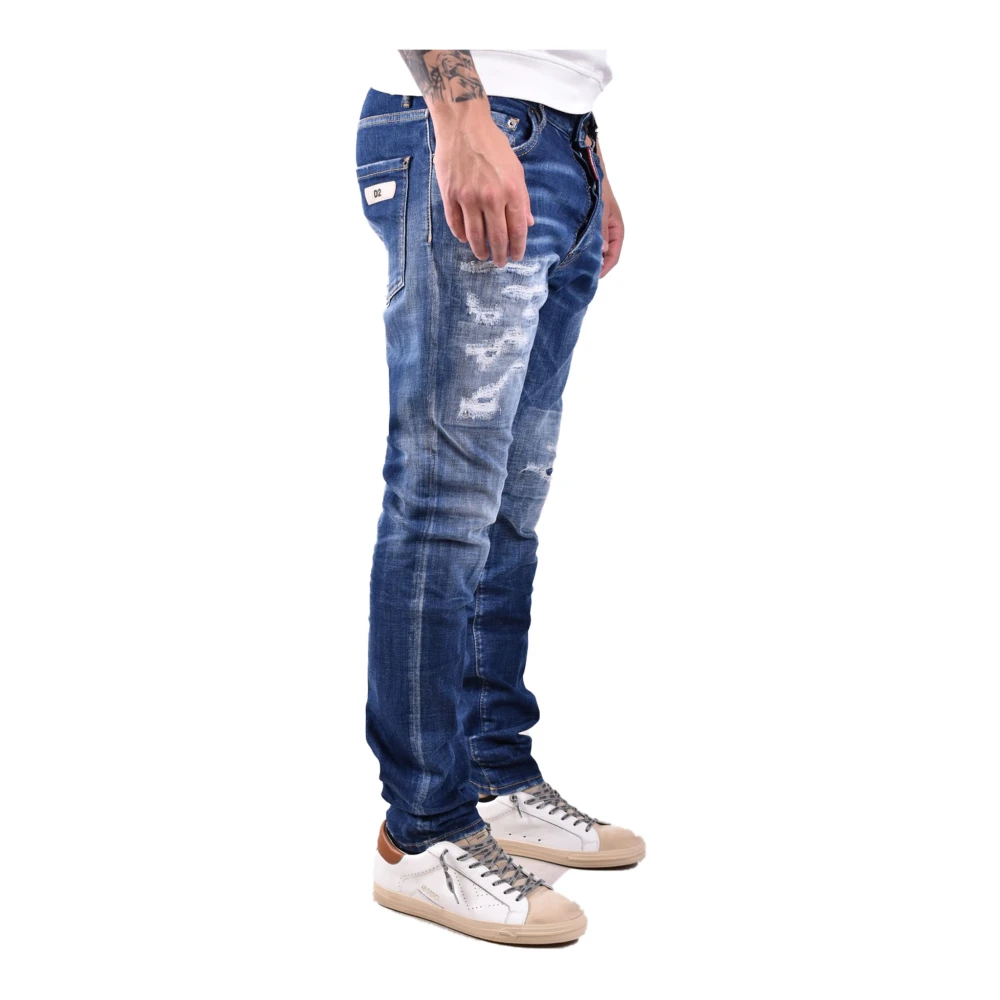 Dsquared2 Blauwe Jeans Herenmode Ss24 Blue Heren