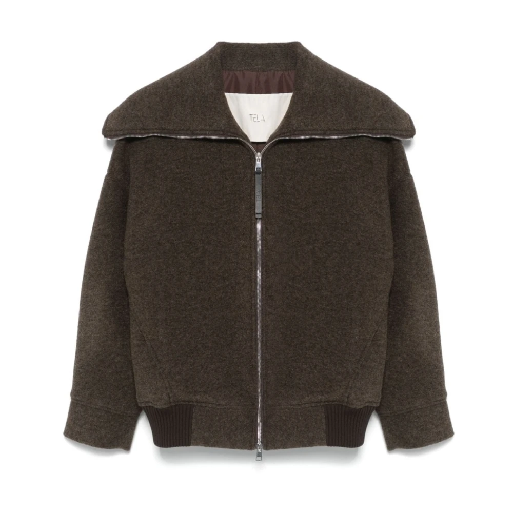 Tela Stijlvolle Jassen voor Mannen Brown Dames