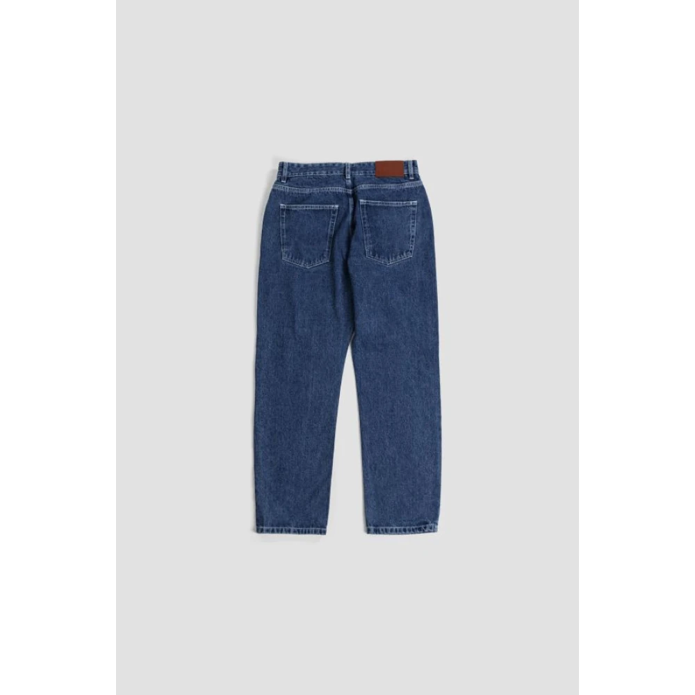 Studio Nicholson Blauwe Denim Straight Leg Jeans Blue Heren