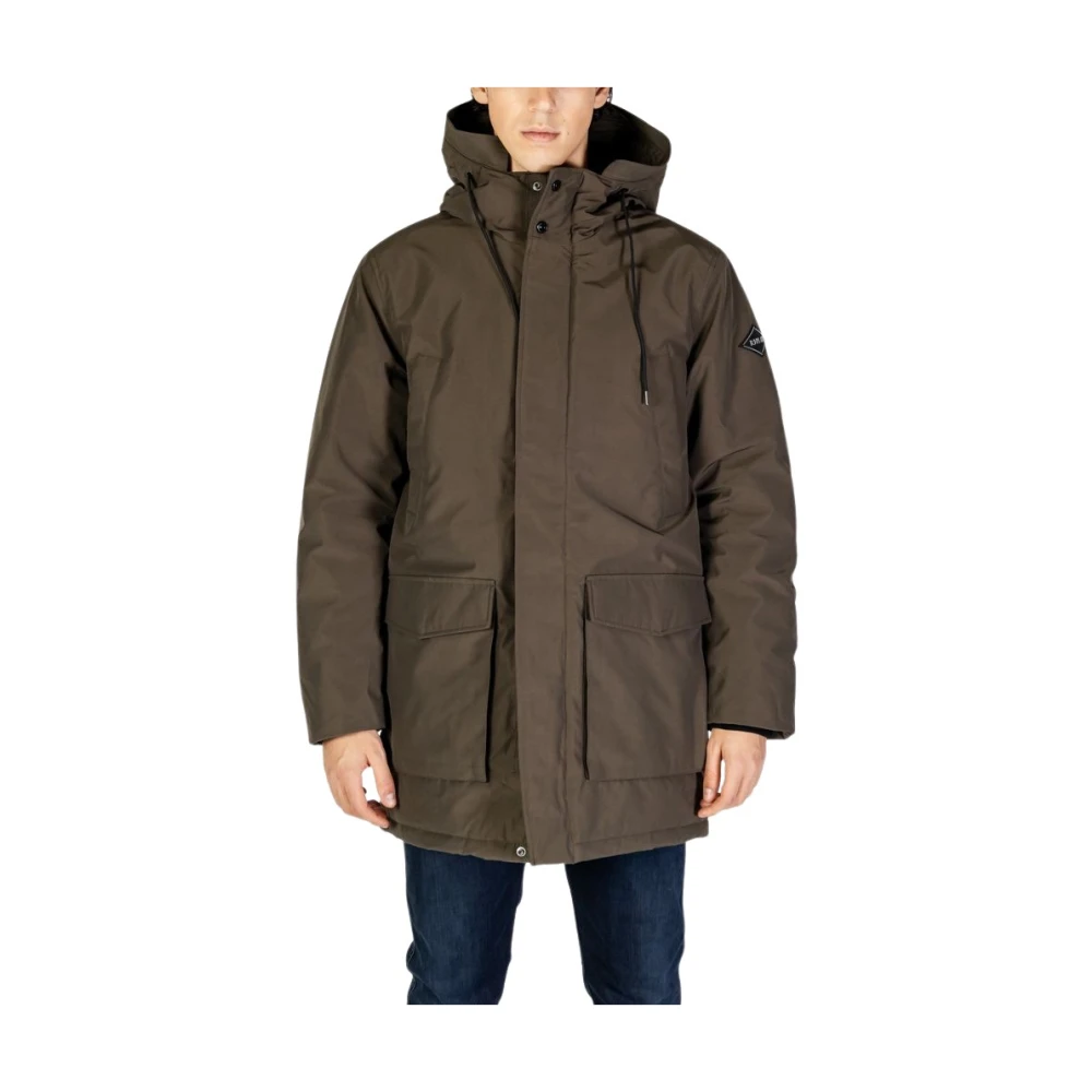 Replay Men's Brown Parkas, Xl, Three Layers Nylon Poly M8404 Parka