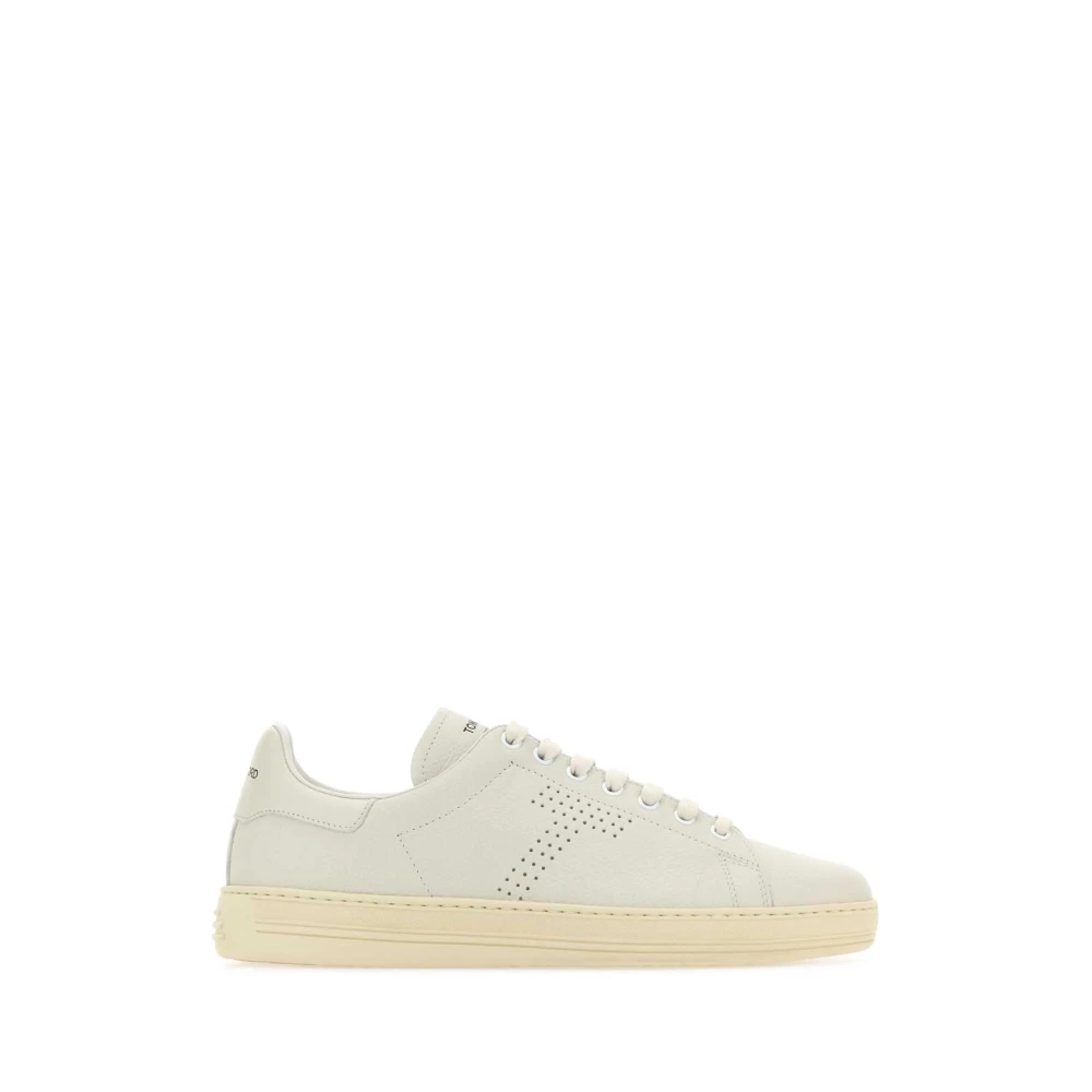 Tom Ford Men's White Warwick Lace-Up Trainers - Sneakers - 9 Uk - Shoes