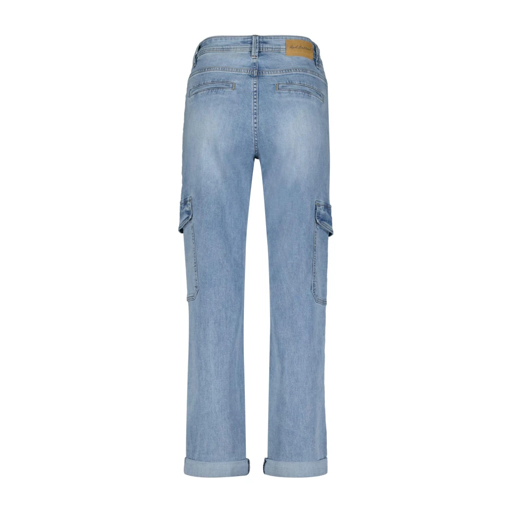 Red Button Cargo Denim Midstone Broek Blue Dames