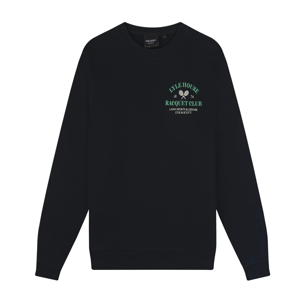 Lyle & Scott Grafische Sweatshirt voor Racquet Club Blue Heren