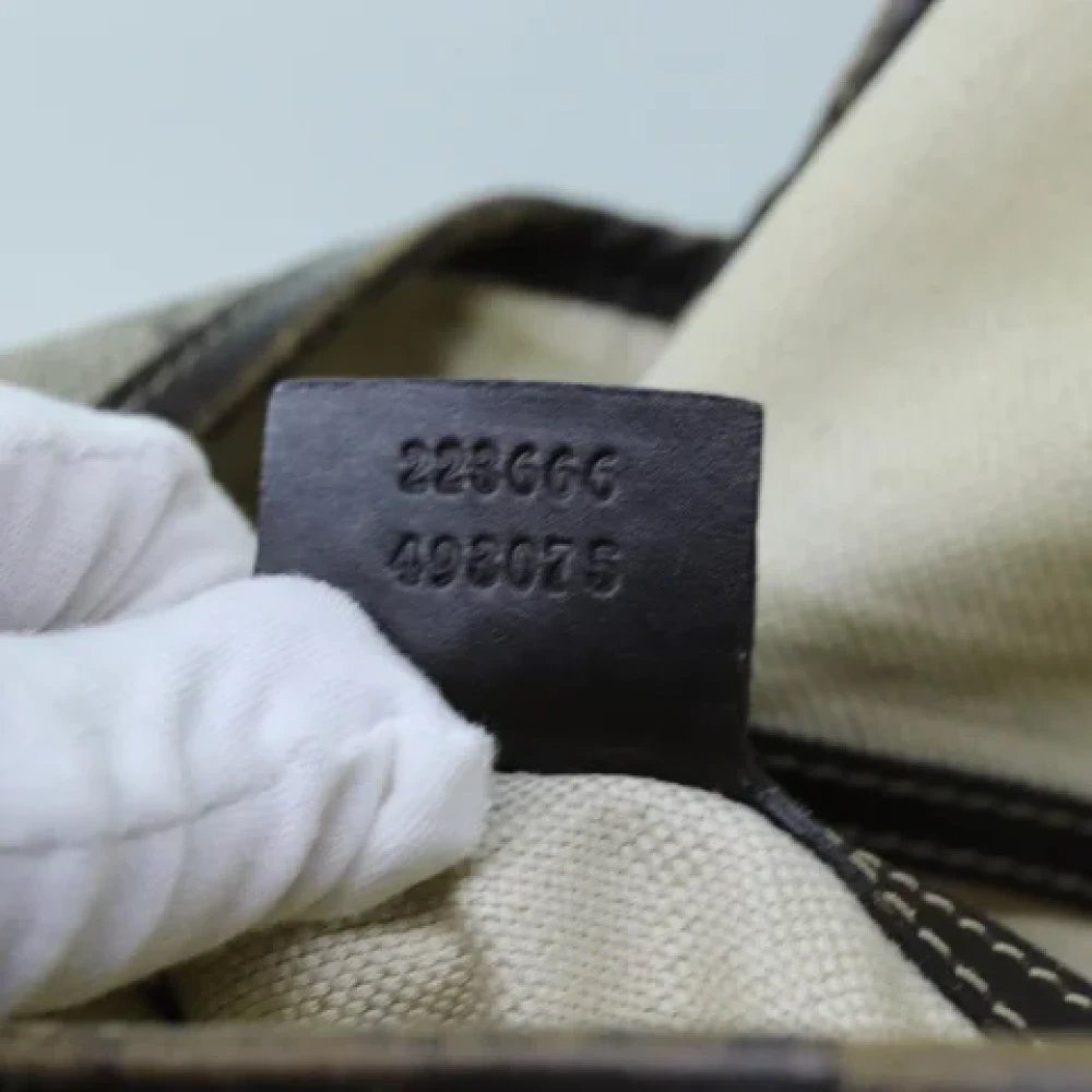 Gucci Vintage Pre-owned Canvas gucci-bags Beige Dames