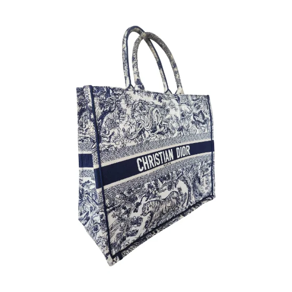 Dior Vintage Pre-owned Canvas totes Blue Dames