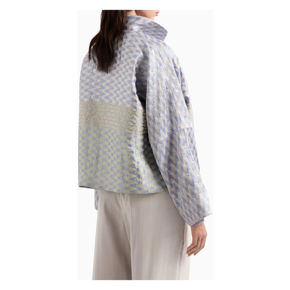 Giorgio Armani Veergrijze Caban Coat Gray Dames