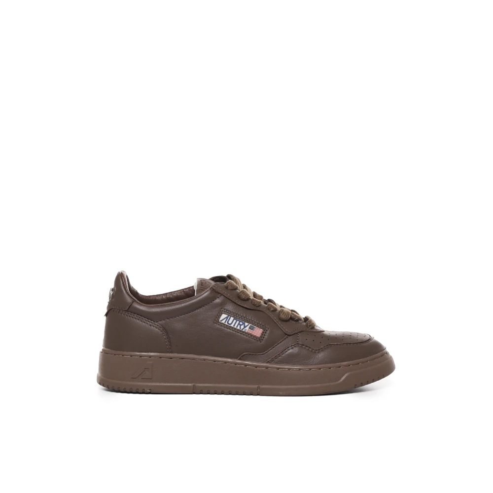 Autry Cowhide Sneakers med Vit Sula Brown, Herr