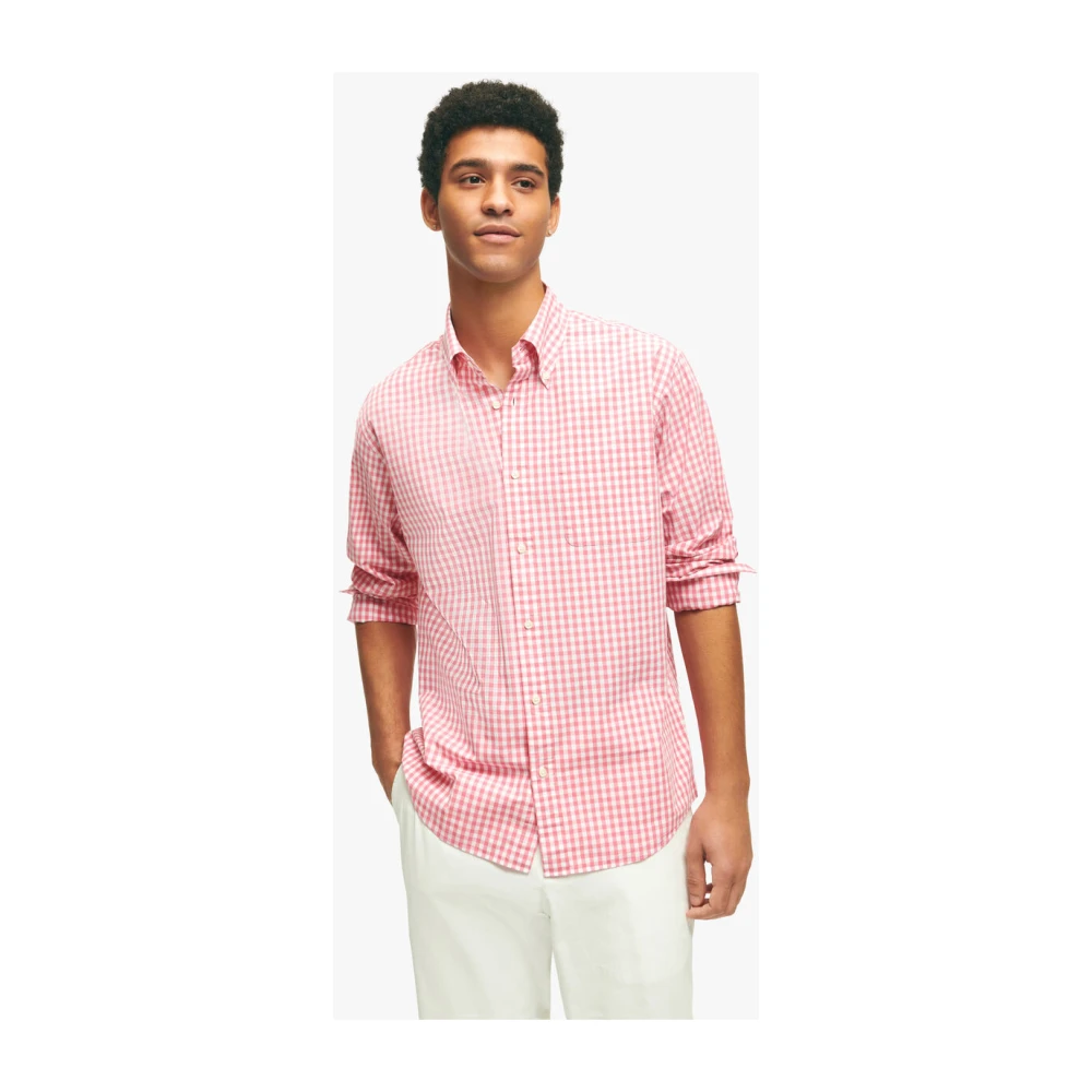 Brooks Brothers Rood Sport Friday Overhemd met Polokraag Red Heren