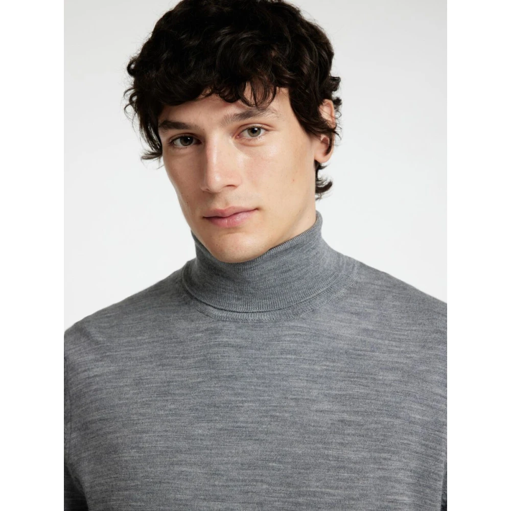 Selected Homme Heren Hoge Hals Lange Mouw Trui Gray Heren