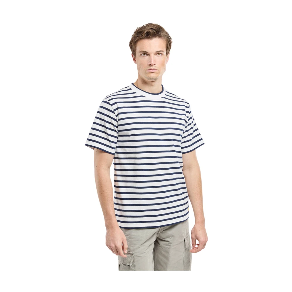 Armor-Lux Gestreept T-shirt met korte mouwen Blue Heren