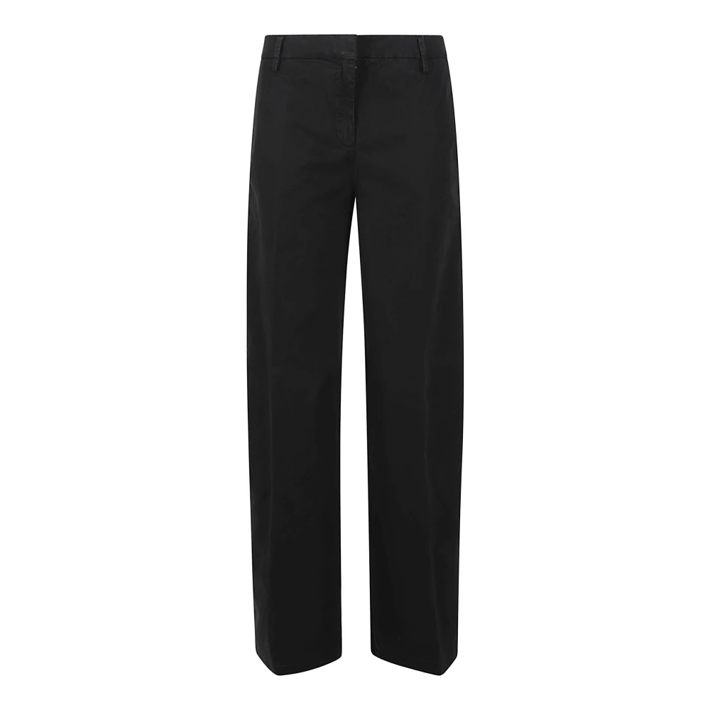True Royal Zwarte Zijdeblend Broek Black Dames