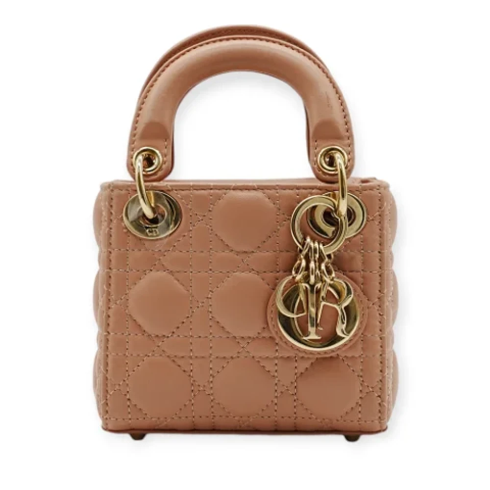 Dior Vintage Pre-owned Leather dior-bags Pink Dames