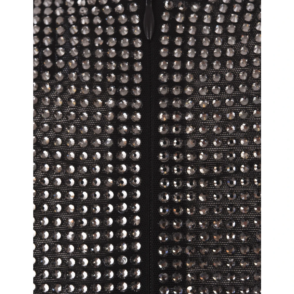 Giuseppe Di Morabito Zwart Kristalversierde Crew-Neck Top Black Dames