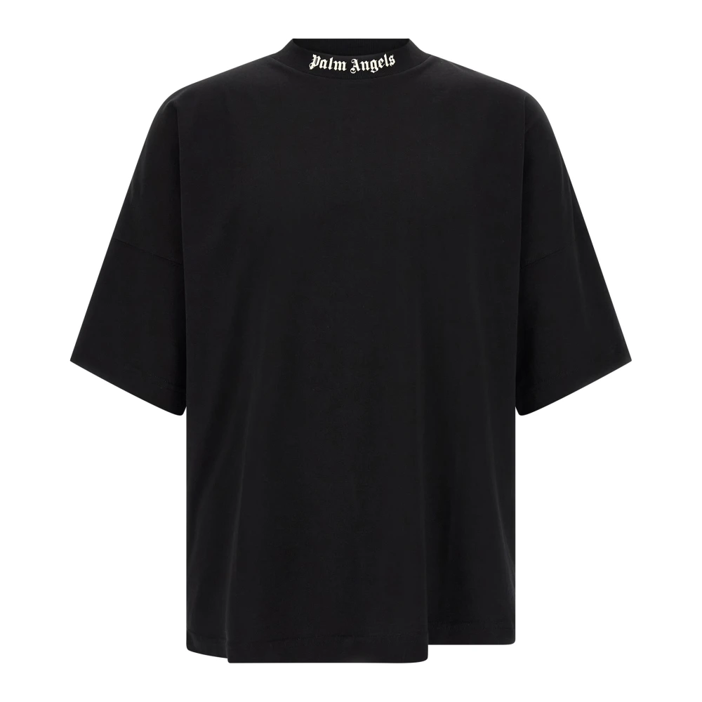 Palm Angels Mannelijk Zwart Tops Heren, Xl, Katoen, T-Shirts