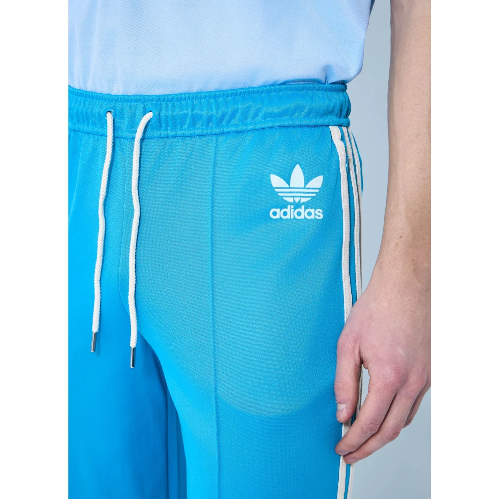 Adidas Logo Motif Track Pants Blue Heren