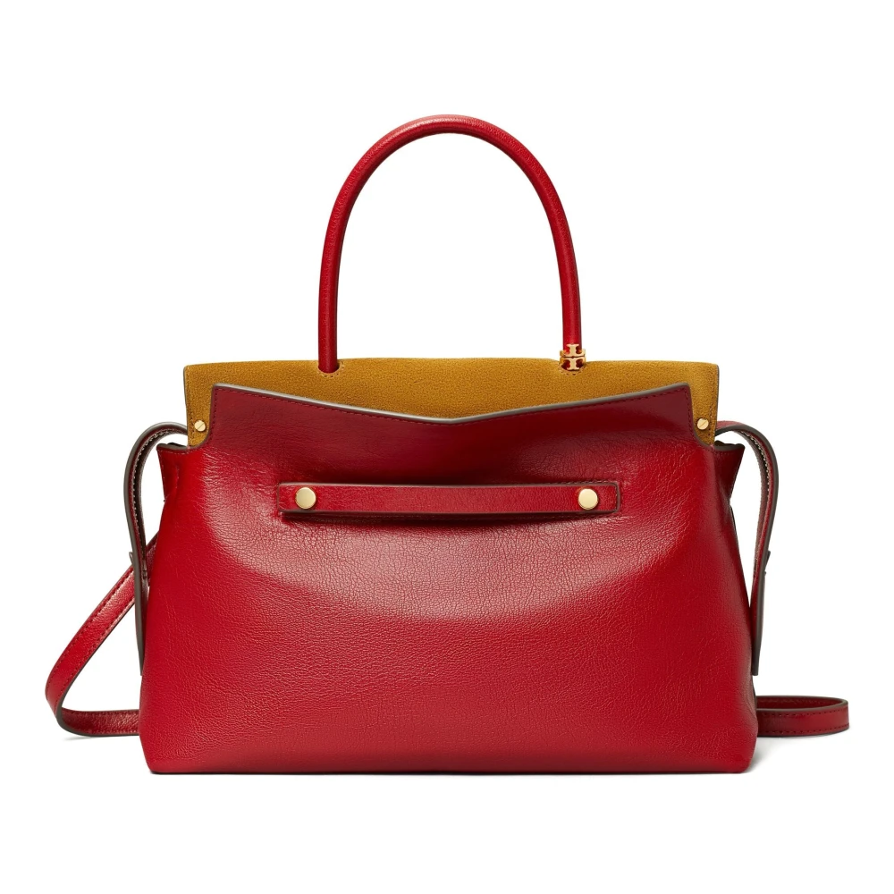 Tory Burch Women's Red Mercer Textu Satchel - Handbags - One Size - Bags