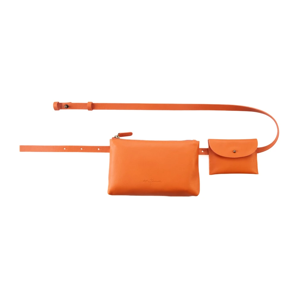Cortana Petra oranje leren heuptas Orange Dames