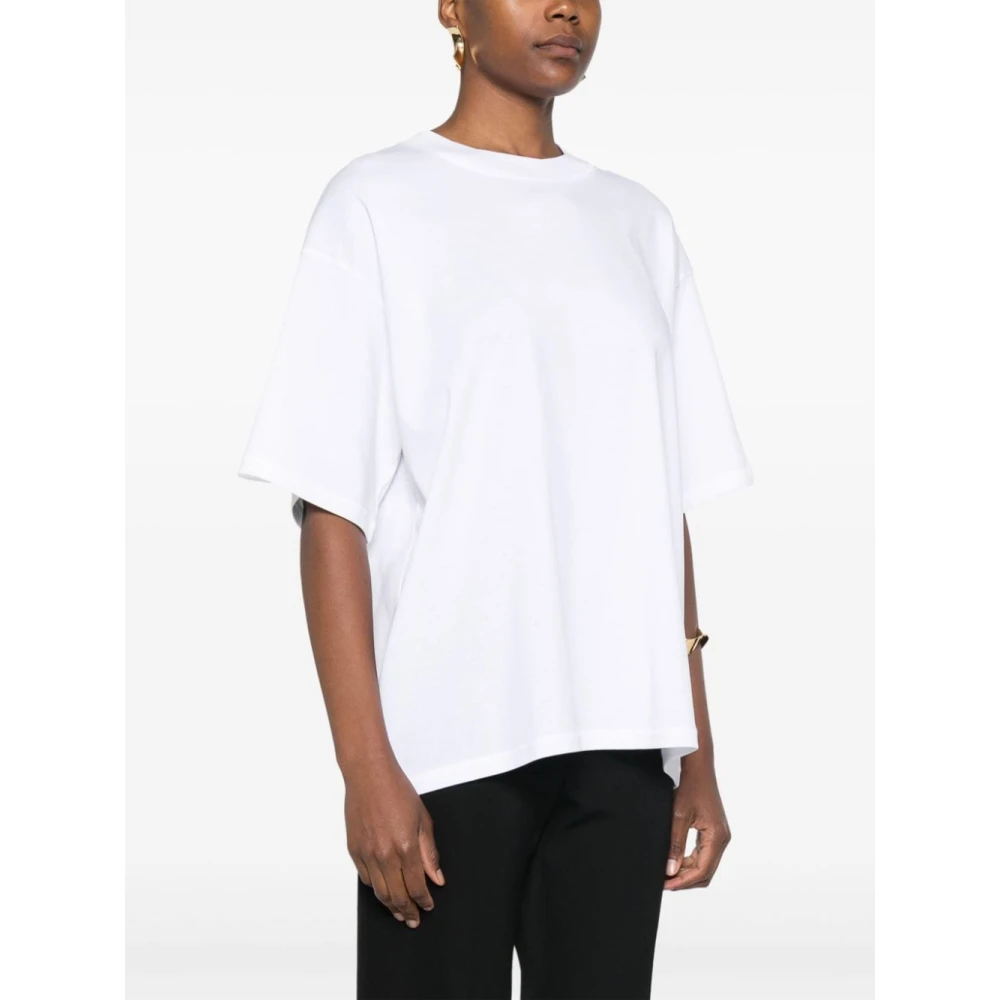 Birgitte Herskind Witte Katoenen T-shirt met Ronde Hals White Dames
