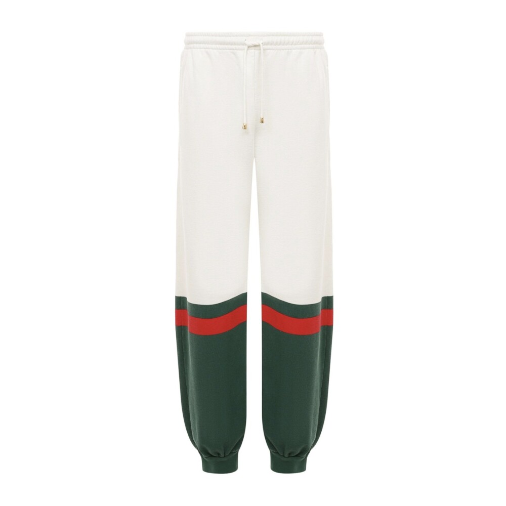 Pantalon en Coton Blanc avec Poignets C tel s Gucci Femme Miinto