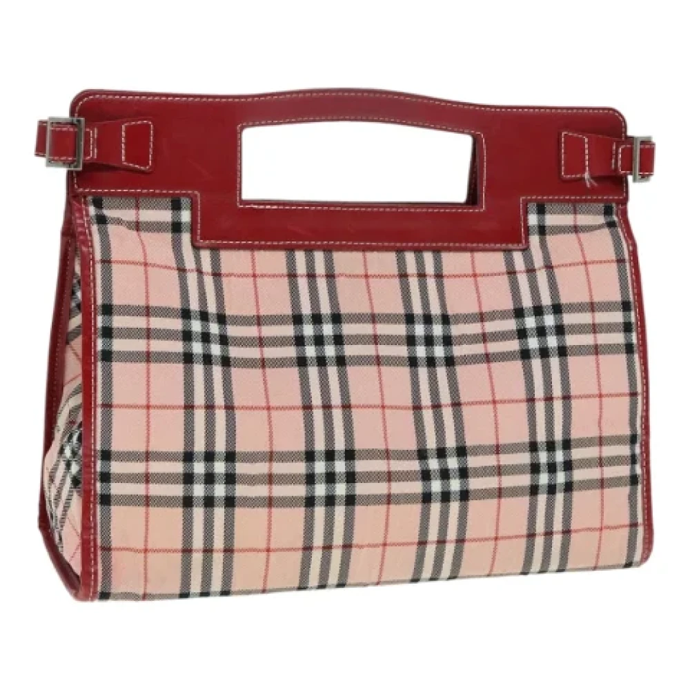 Burberry Vintage Pre-owned Nylon handbags Red Dames