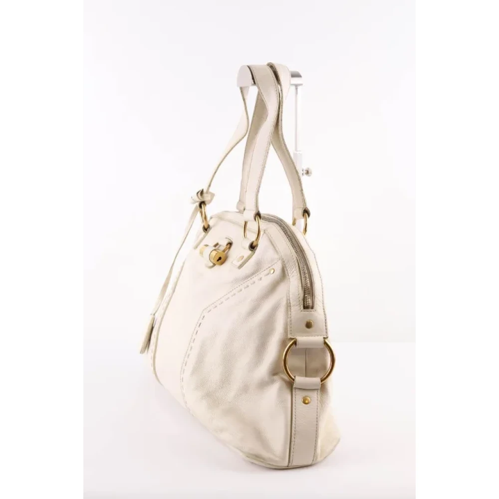 Saint Laurent Vintage Pre-owned Leather handbags White Dames