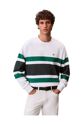 Premium Terry Block Stripe Sweatshirt