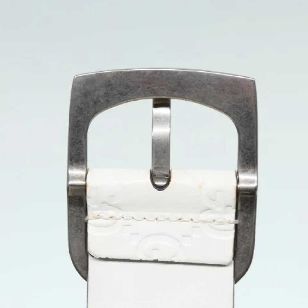Gucci Vintage Pre-owned Leather belts White Dames