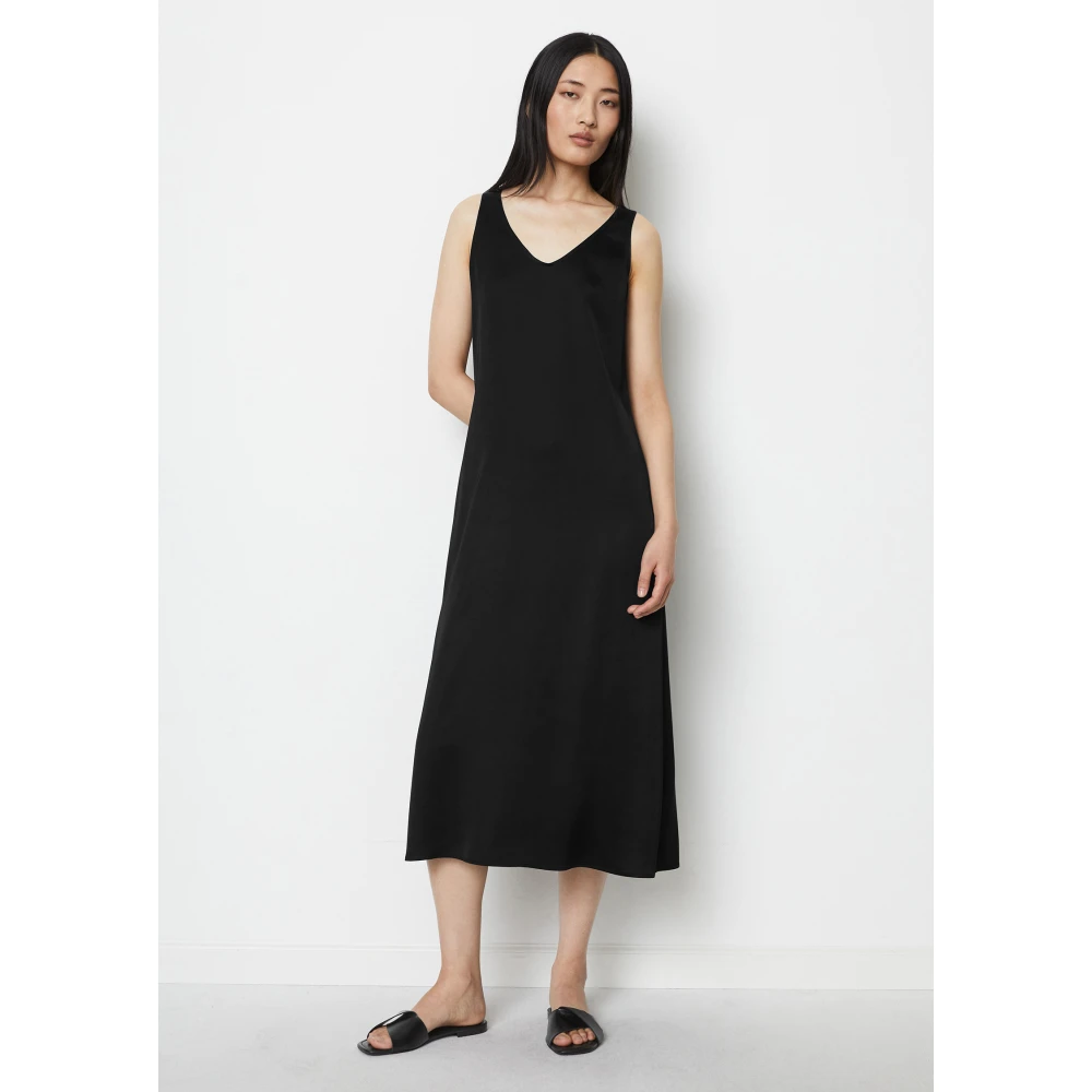 Marc O'Polo Satijnen jurk gevormd Black Dames
