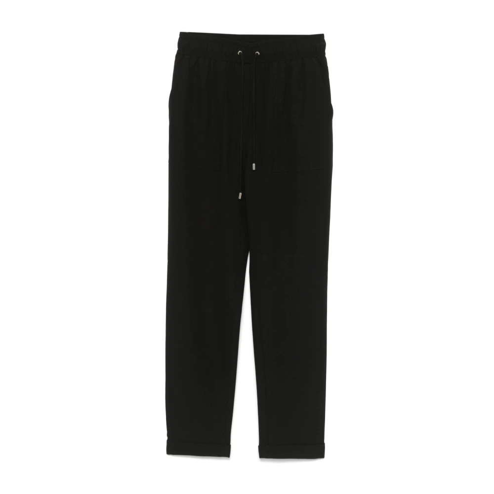 Liu Jo Zwarte broek met trekkoord en zakken Black Dames