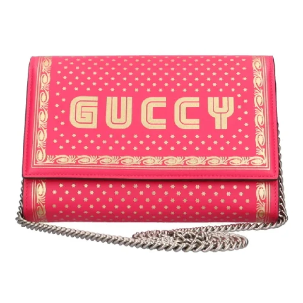 Gucci Vintage Pre-owned Leather shoulder-bags Pink Dames
