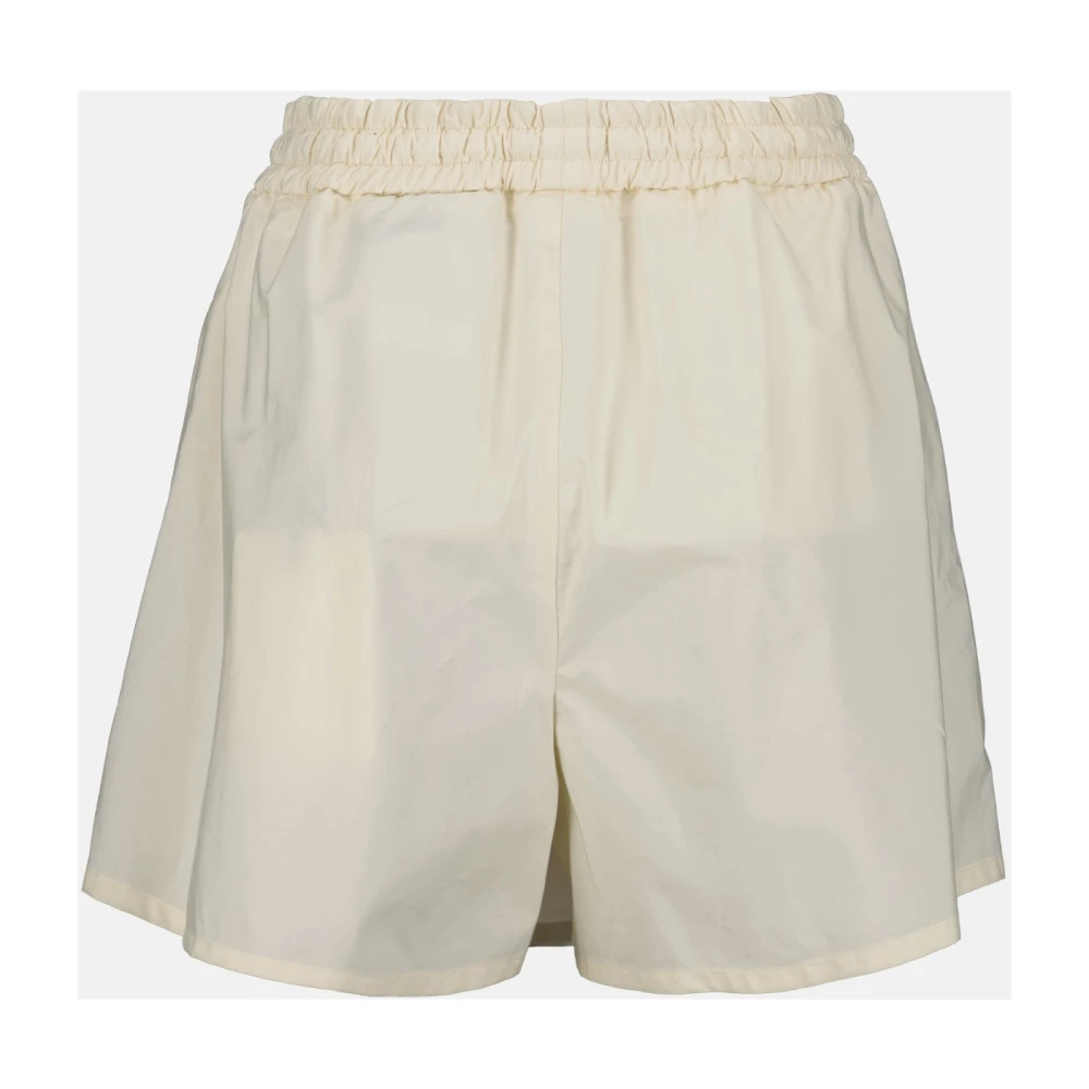 Moncler Katoenen shorts voor vrouwen Beige Dames