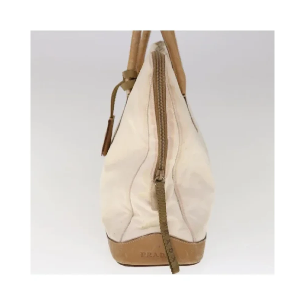 Prada Vintage Pre-owned Nylon prada-bags Beige Dames