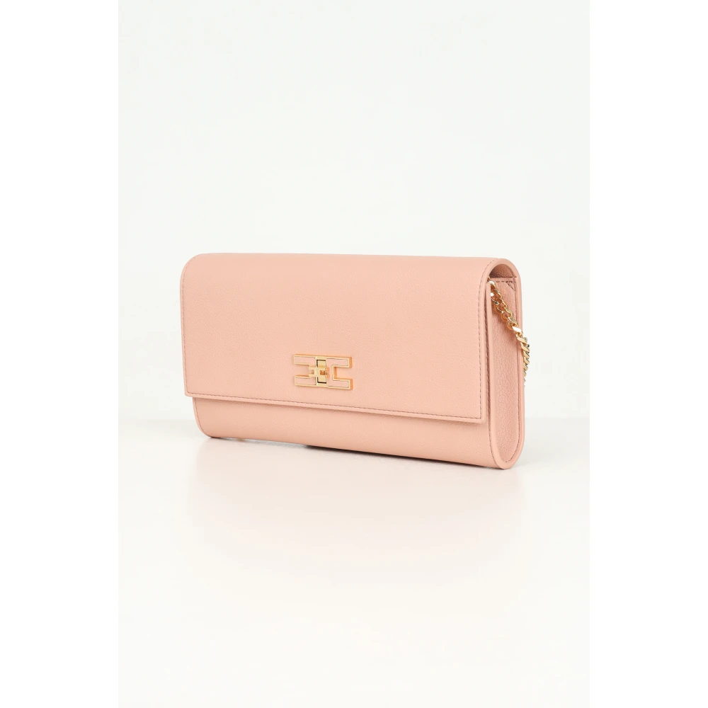 Elisabetta Franchi Chique Vleeskleurige Clutch Tas Pink Dames