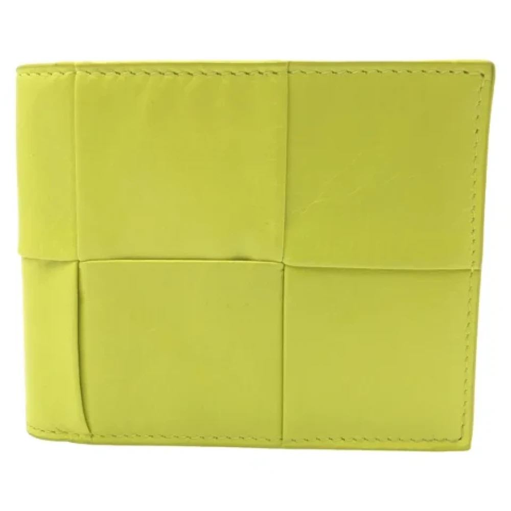 Bottega Veneta Vintage Pre-owned Leather wallets Yellow Heren