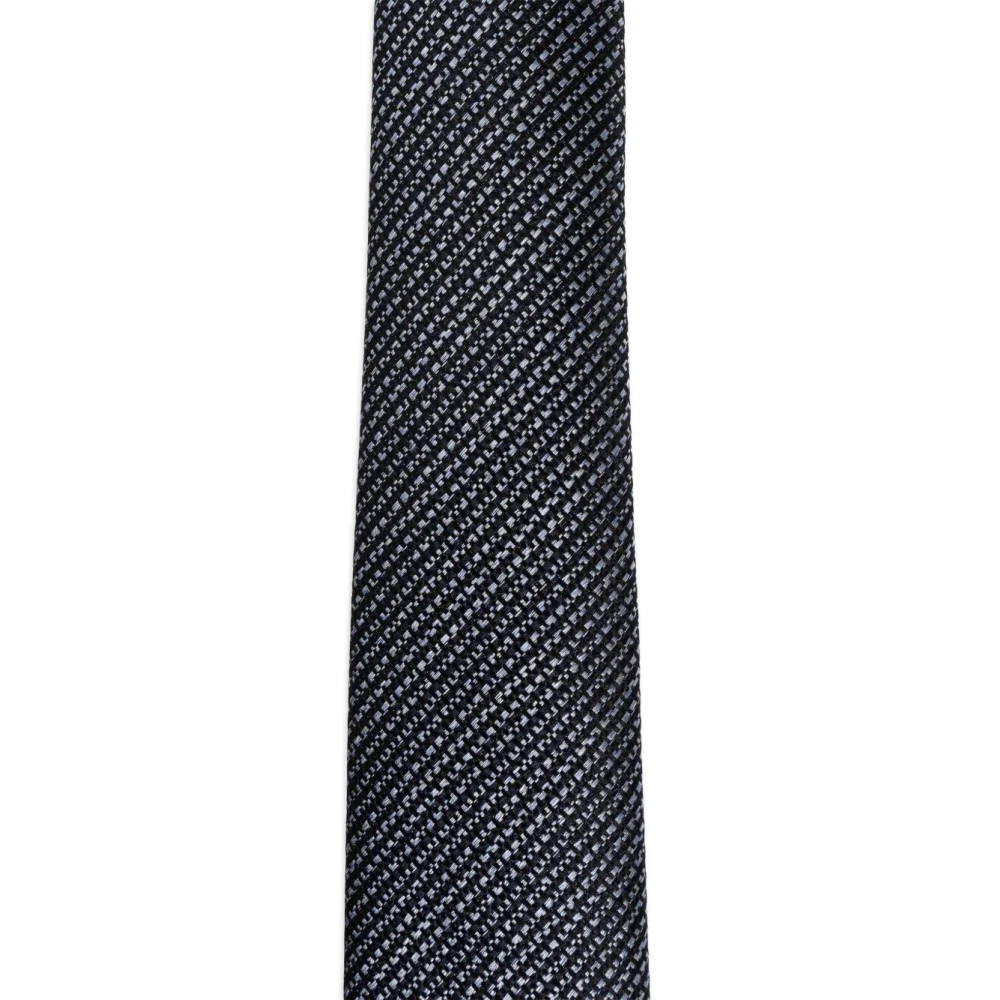 Giorgio Armani Elegante Zijden Stropdas voor Heren Black Heren