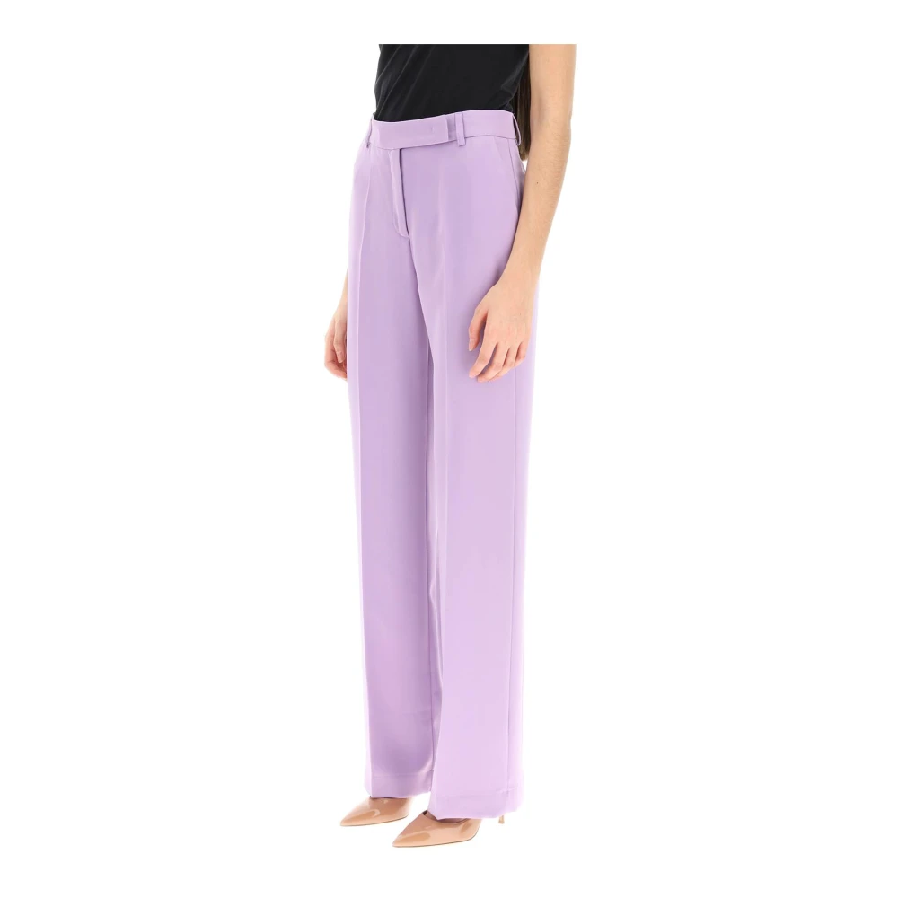 Hebe Studio Straight Trousers Purple Dames