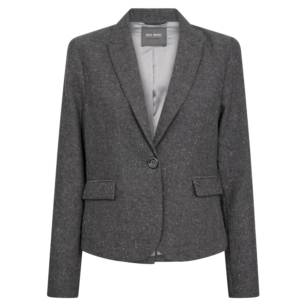 MOS MOSH Donkergrijze Zenia Blazer Jas Gray Dames