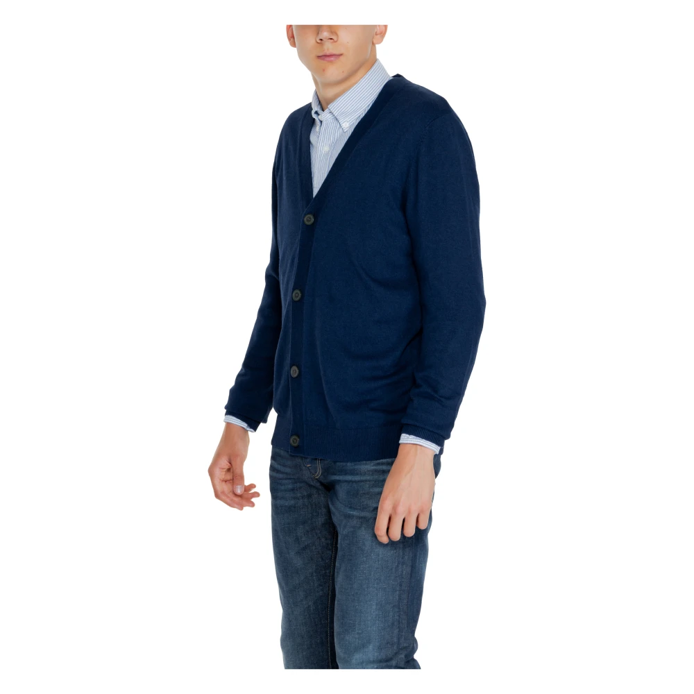 jack & jones Gebreide knoopvest Herfst Winter Collectie Black Heren